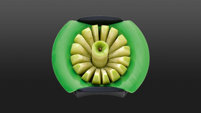 
                    Green apple slicer of triangle