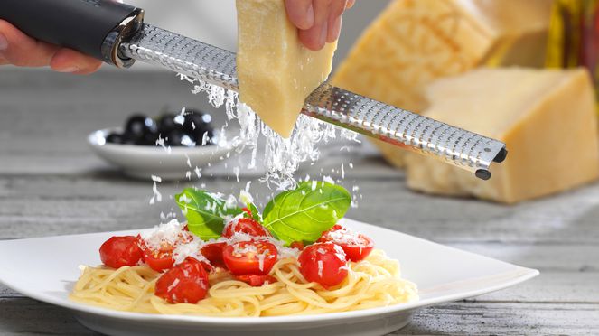 
                    Microplane cheese grater for grating cheese