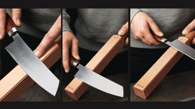 
                    Knife Academy: knife sharpening with leather strop