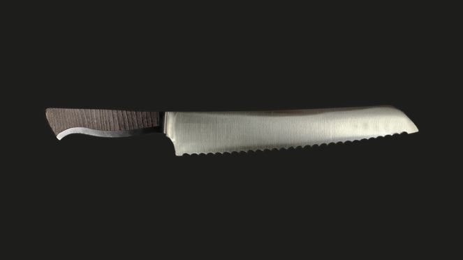 
                    Caminada bread knife ash wood with very thin cutting edge