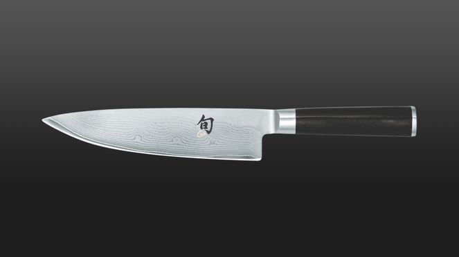 
                    couteau de cuisine gaucher avec manche adapté aux gauchers