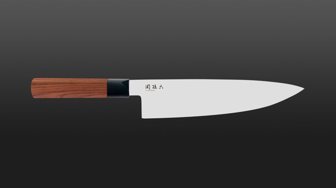 
                    Red Wood chef's knife - one of the most imoportant knives in the kitchen