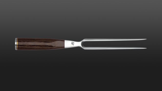 
                    Tim Mälzer carving fork with walnut wooden grip