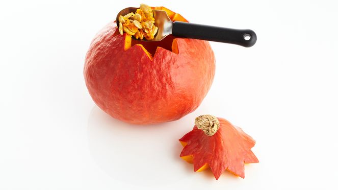 
                    fruit spoon practical for pumpkin
