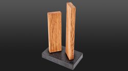 Oak/Walnut wood, knife block Stonehenge oak wood