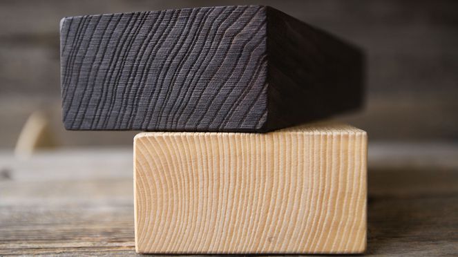 
                    Tafelmesser Set sknife mit Griff aus stabilisiertem Holz