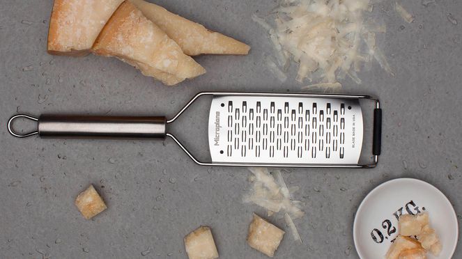 
                    Microplane Grater with Parmesan