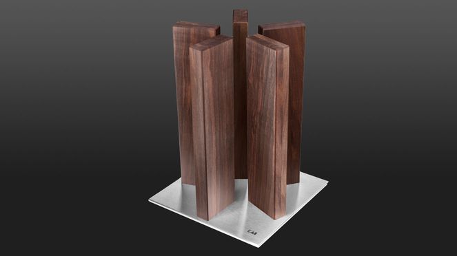
                    Messerblock Stonehenge von Kai mit 5 Holzsäulen für zehn Messer