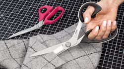 textile, serrated scissors