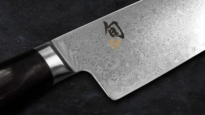 
                    couteau d’office Minamo détail de la lame